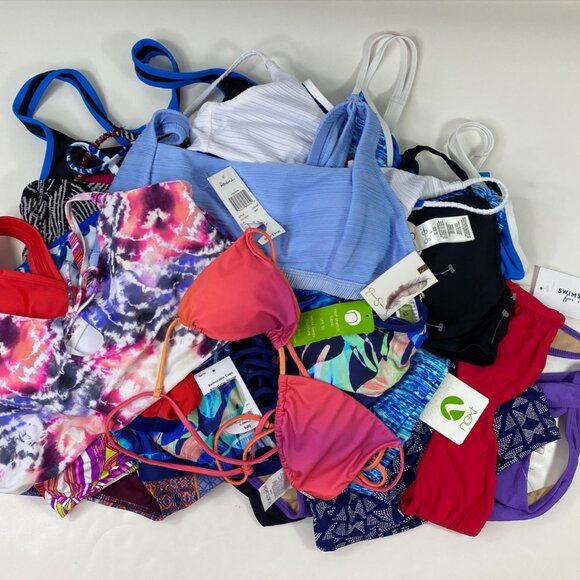 Reseller Bundle Womens Swimsuit Variety Mixed Sizes Styles 17 Piece Bundle Box G - Picture 1 of 7